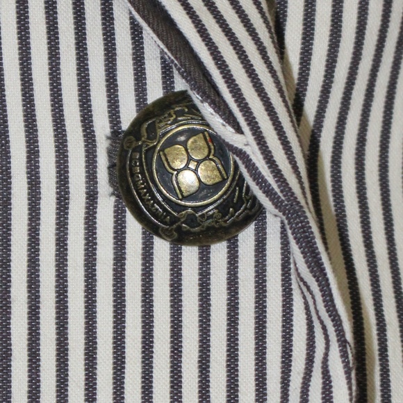 BCBGMaxAzria Black and White Striped Blazer - Picture 6 of 8